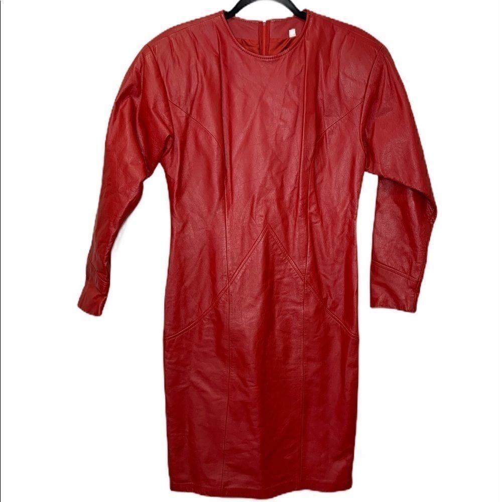 SALE🔥Ambria vintage red leather dress Size 6